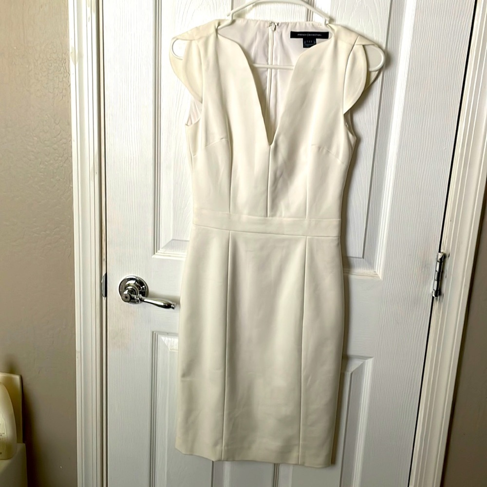 Ivory French connection midi bodycon dress